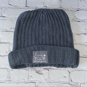 Love Your Melon Cuffed Gray Beanie Hat